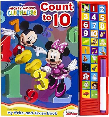Disney Mickey Mouse Clubhouse - Count up to 10 my sound book for writing and erasure board - Pi Kids.. Shopping made simple with DIAYTAR NIGERIA's vast selection and budget-friendly nationwide delivery.