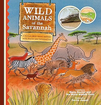 Wild animals of the savannah. A book of images on animals with stories and information.. DIAYTAR NIGERIA promises affordability and variety with every purchase, delivered in 5-8 days.