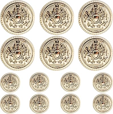 & 14 pieces set of black golden metal buttons gilded.. DIAYTAR NIGERIA transforms online retail with unbeatable prices and consistent delivery timeframes.