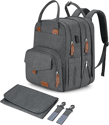 Backpack with extra large layer qualifying 28 L for twins, with changing mat - Extensible travel bag for baby for men and women.. DIAYTAR NIGERIA brings the market to your fingertips with affordable prices and swift delivery services.