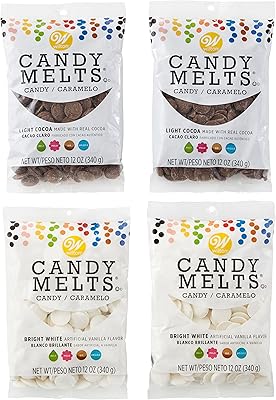 Set of Wilton Light Cocoa candies & Bright White Melts, fondants vanilla and chocolate.. Shop electronics, clothes, and everything in between on DIAYTAR Nigeria.