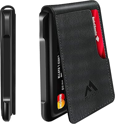Tactical portfolio with two parts for men, metal wallet with RFID locking, simple aluminum carriers, gifts for men, black, simplified.. From daily needs to rare finds, DIAYTAR Nigeria brings it to your door.