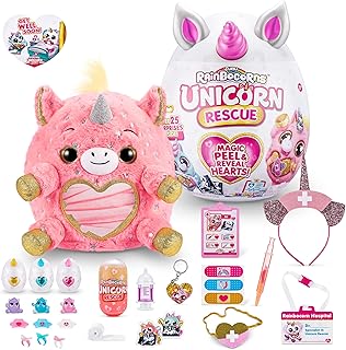Rainbocorns unicorn rescue surprise, dj toy - collecting plush - giant egg, more than 25 surprises inside, 35 cm, cuddling plush, rings, stickers, portable accessories (DJ Unicorn).. Say goodbye to long wait times — DIAYTAR Nigeria ships in just 5–8 days!