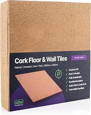 Unat natural cork tiles Treefloor - 300 mm x 300 mm x 4 mm (package of 16).. Discover why thousands choose DIAYTAR NIGERIA for affordable products delivered in less than a week.