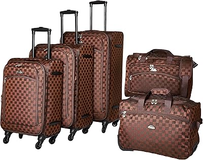 Set of luggage on wheels Madrid 5 rooms, brown, set of luggage on wheels Madrid 5 rooms.. DIAYTAR NIGERIA brings quality products to every corner of Nigeria at prices everyone can afford.