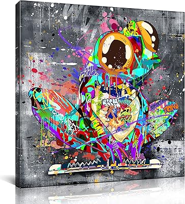 Wall art frog sixstart - graffiti wall art for bedroom - abstract wall decoration ready to hang 20 "x 20".. Experience DIAYTAR NIGERIA, where extensive product variety meets pocket-friendly prices and reliable delivery.