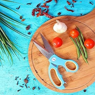 Royalford 3 in 1 multi-user kitchen scissors in home stainless steel.. DIAYTAR NIGERIA brings a world of products to your fingertips with affordable prices and quick delivery.