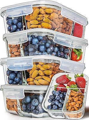 Prép Natural glass storage containers, meal preparation container, Bento lunch box, washable in the dishwasher and microwave (multi-compartment).. Your trusted shopping partner, DIAYTAR NIGERIA offers extensive selection with quick delivery options.