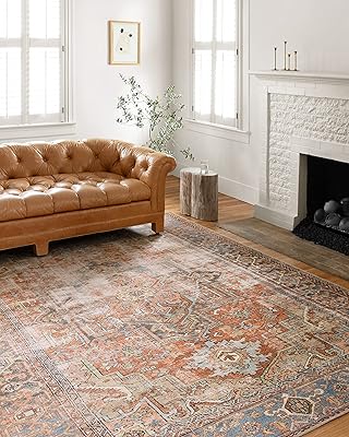 Lulu ai rug lq-15 terracotta-cowo traditional carpet 2-3 "x 3 '9" by Lauren.. DIAYTAR NIGERIA: Bringing affordable shopping solutions with a diverse product catalog delivered nationwide.