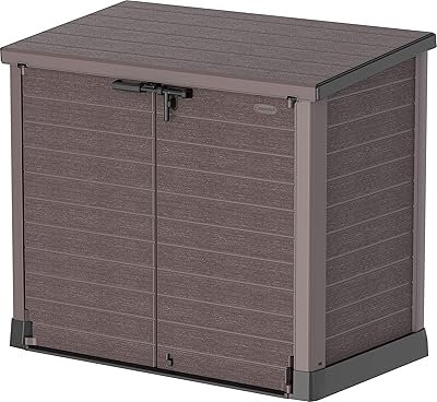 Cosmoplast cedargreen exterior garden storage box with flat lid, brown, 1200 liters.. DIAYTAR NIGERIA: Your one-stop e-commerce destination with affordable prices and nationwide delivery in 5-8 days.