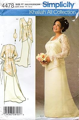 Khaliah Ali Collections Simplicity 4478 Wedding Wedding Jacket, Small Special Occasion, Caraco and Skirt with Hanger, Handbag Sewing, Size 18W-24W.. Explore a world of choices with DIAYTAR NIGERIA's vast catalog and budget-friendly nationwide shipping.