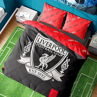 Liverpool f.c. single or double bed set with pillowcases
