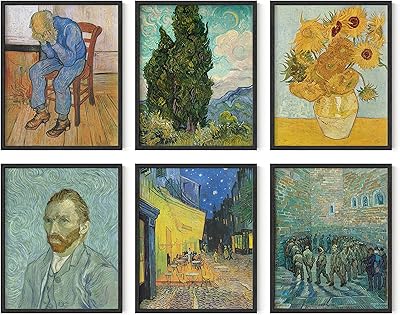 Van Gogh poster - House & Hughes Fine Art, paintings by Vincent Van Gogh, famous art paints and prints (Van Gogh Lot of 6, 8 x 10).. Order today, receive this week — shopping with DIAYTAR Nigeria is that simple.