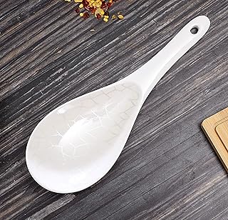 Melamine rice spoon - kitchen and service spoon with handle and suspension loop | dishwasher | Large and deep bowl | Crockery (pearly white).. A world of products at your fingertips — thanks to DIAYTAR Nigeria.