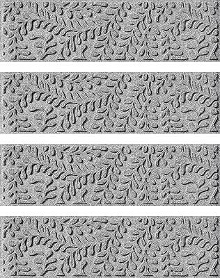 Bungalow Flooring Waterhog Staircase Marchons, set of 4, 8-1/2 x 30 inches, made in the United States, durable and decorative floor covering, interior/exterior, water trap, boxwood, medium gray.. DIAYTAR NIGERIA: Where shopping meets satisfaction with affordable prices and delivery within 8 days.