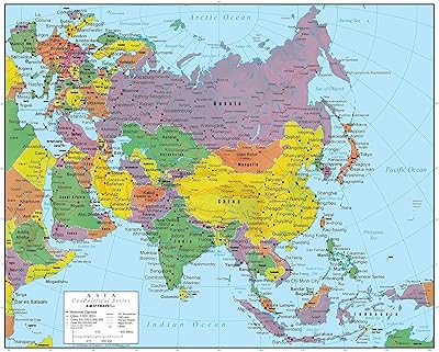 Asia Wall Map Swifmaps.. DIAYTAR NIGERIA makes every shopping desire a reality with affordable prices and delivery in 5-8 days.