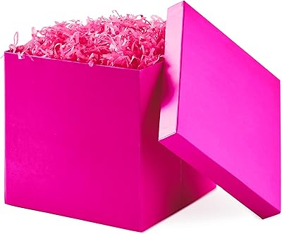 7 -inch hallmark gift box with lid (bright pink) for birthdays, weddings, baby showers, etc. (bright pink).. Why wait? Get your order in 5–8 days with DIAYTAR Nigeria.
