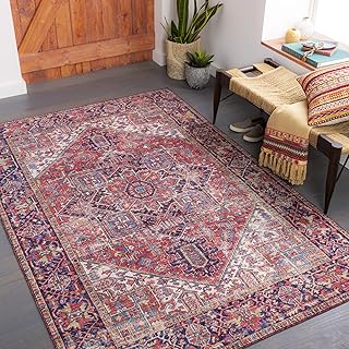 TAPIS ARTISTIC WEAVERS ARIA DE NOBREGA, 2.6 "X 7.6", Rouge.. DIAYTAR NIGERIA delivers more than products - we deliver affordable shopping satisfaction nationwide.