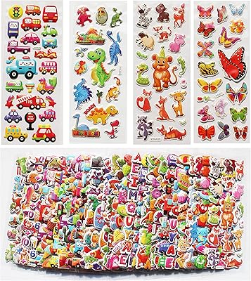 40 different sheets of 3D stickers for children, boys and girls, including animals, cars, food and letters.. Discover a new way to shop with DIAYTAR NIGERIA's comprehensive marketplace and quick delivery options.