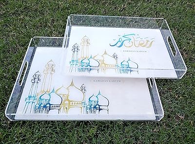 FAM SERVICE FAM in Acrylic Ramadan - Eid decoration tableware - Eid Ramadan platform - Festival Iftar set set.. DIAYTAR NIGERIA: Connecting Nigerians with their needs through affordable prices and 5-8 day shipping.