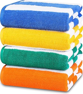 Cabana Utopia Towels striped beach towels (4, 30 x 60 inch package) - Large pool towels, varied pack.. DIAYTAR NIGERIA combines affordability, variety, and convenience with nationwide delivery services.