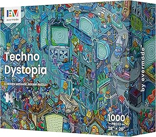 Mystery puzzle with hidden techno dystopia message for adults - 1000 pieces, beautifully detailed 20 "x 28", supervisable art.. Discover a world of affordable shopping with DIAYTAR NIGERIA's vast marketplace delivered to you in days.