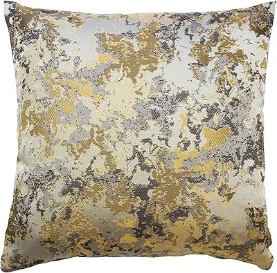 Decorative cushion cover in jacquard home fashion, gold, size 50 x 50 cm.. DIAYTAR NIGERIA connects desire with fulfillment through our affordable e-commerce platform.