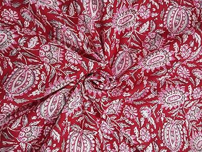 TOFPINKCOTY crafts new Indian fabric 100% cotton handmade by 5 meters for dresses in mild cotton fabric jaipui print, SANGANRI print, natural print.. Your digital marketplace solution, DIAYTAR NIGERIA delivers quality and value within the week.